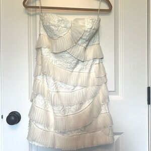 CYNTHIA STEFFE WHITE STRAPLESS COCKTAIL DRESS SZ 4